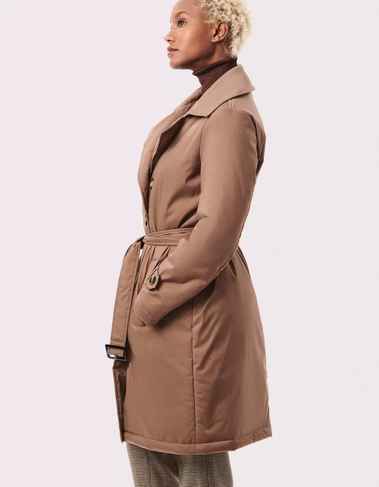 effortless_belted_puffer_coat_2.webp Women Bernardo Fashions Rain Or Shine>Effortless Belted Puffer Coat