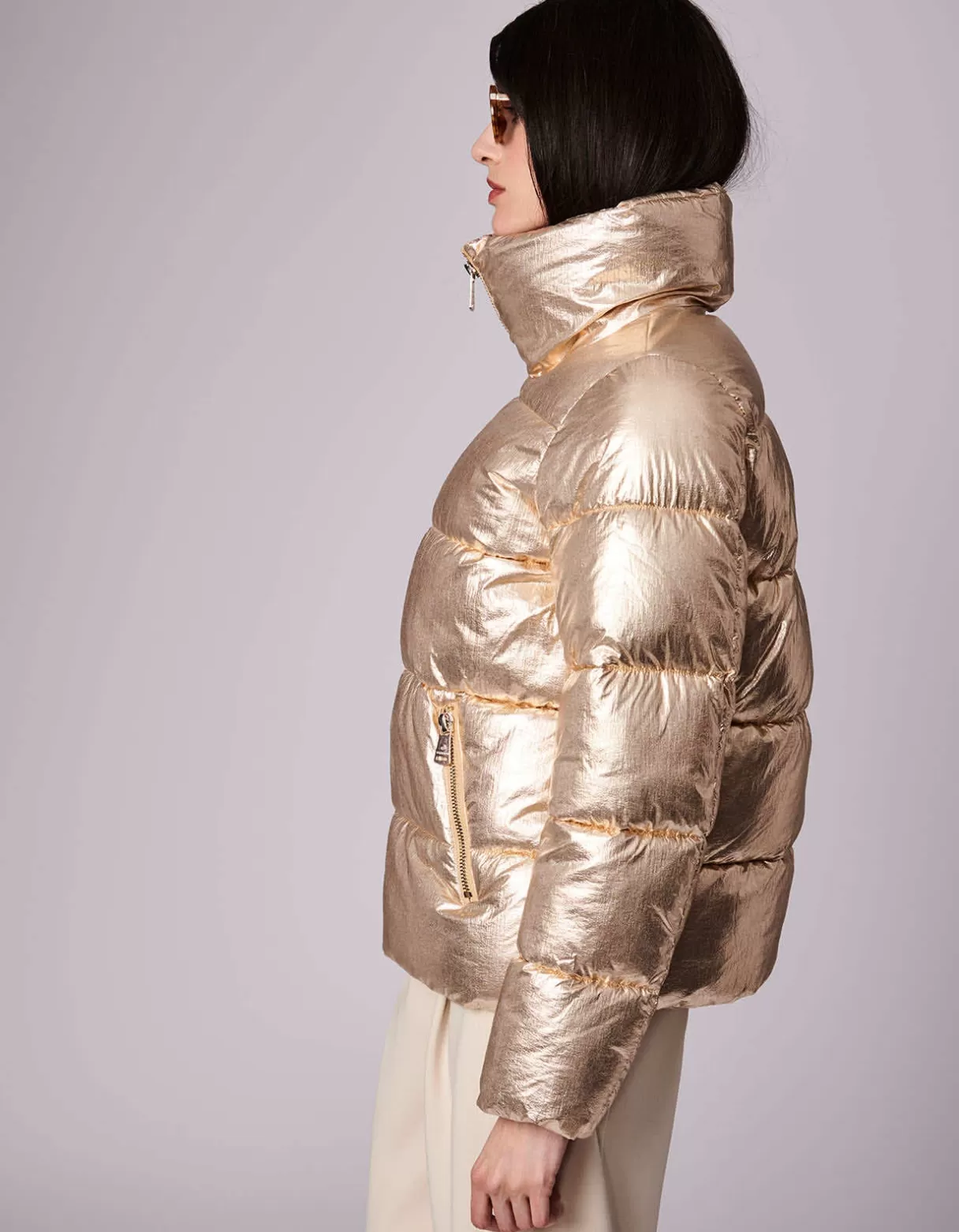 super_glam_funnel_puffer_jacket_2.webp Women Bernardo Fashions Jackets>Super Glam Funnel Puffer Jacket